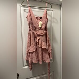 Trixxi Light Pink Wrap Dress